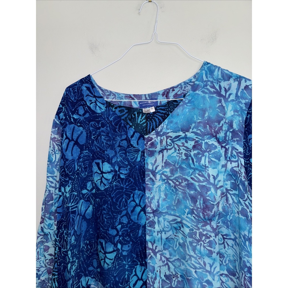 MEXICALI BLUES SHARKBITE KNEE LENGTH TUNIC/DRESS LONG SLEEVE 100% Cotton Sz XL - Picture 2 of 6
